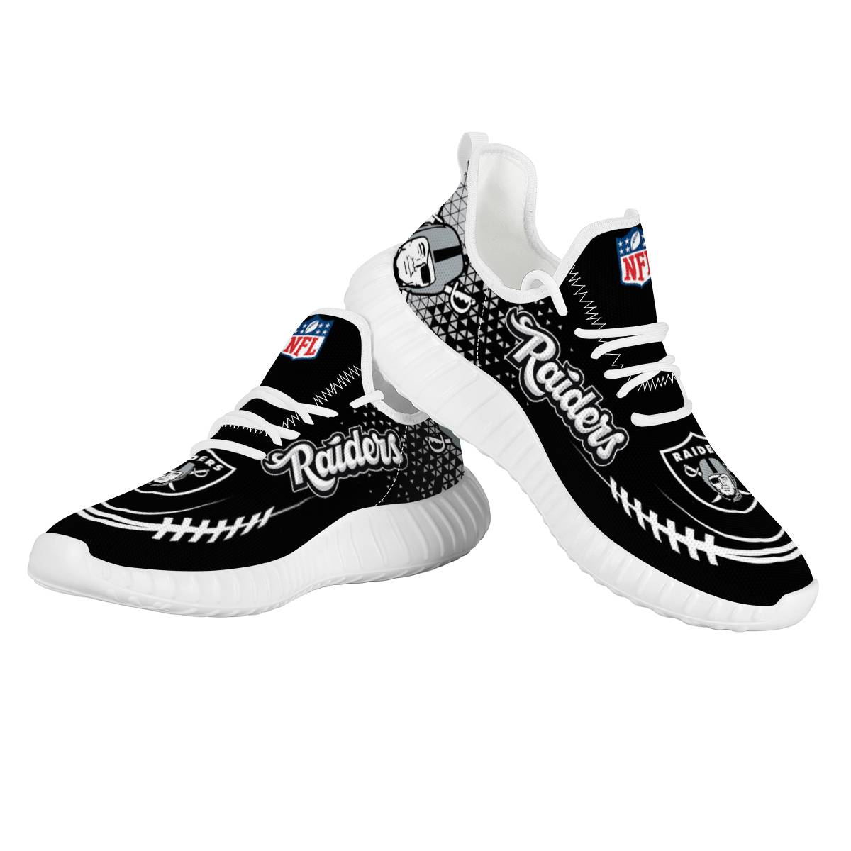 Women's Las Vegas Raiders Mesh Knit Sneakers/Shoes 014